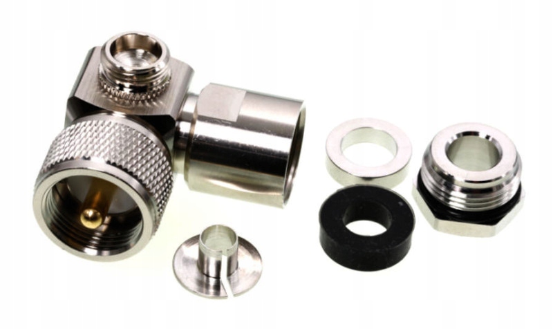 Kątowy Wtyk UC1 Skręcany RF7 UltraFlex 7 PTFE/Gold