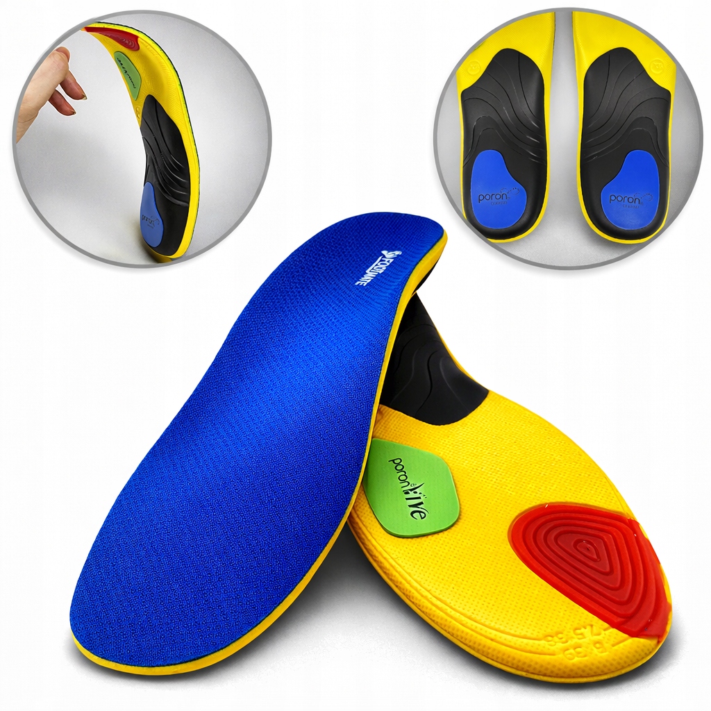 Wkładki Do Butów Ortopedyczne Na Haluxy Płaskostopie Ostrogę Piętową r39-41