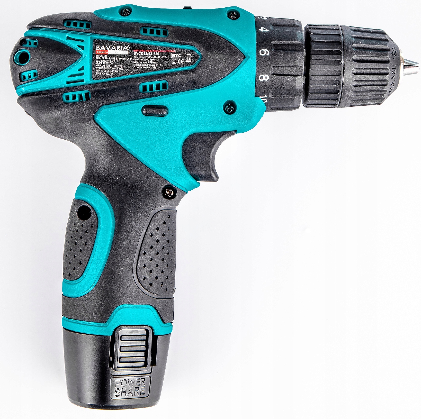 WIERTARKO WKRĘTARKA 18V LED BAVARIA AKUMLUATOROWA Seria BVCD18