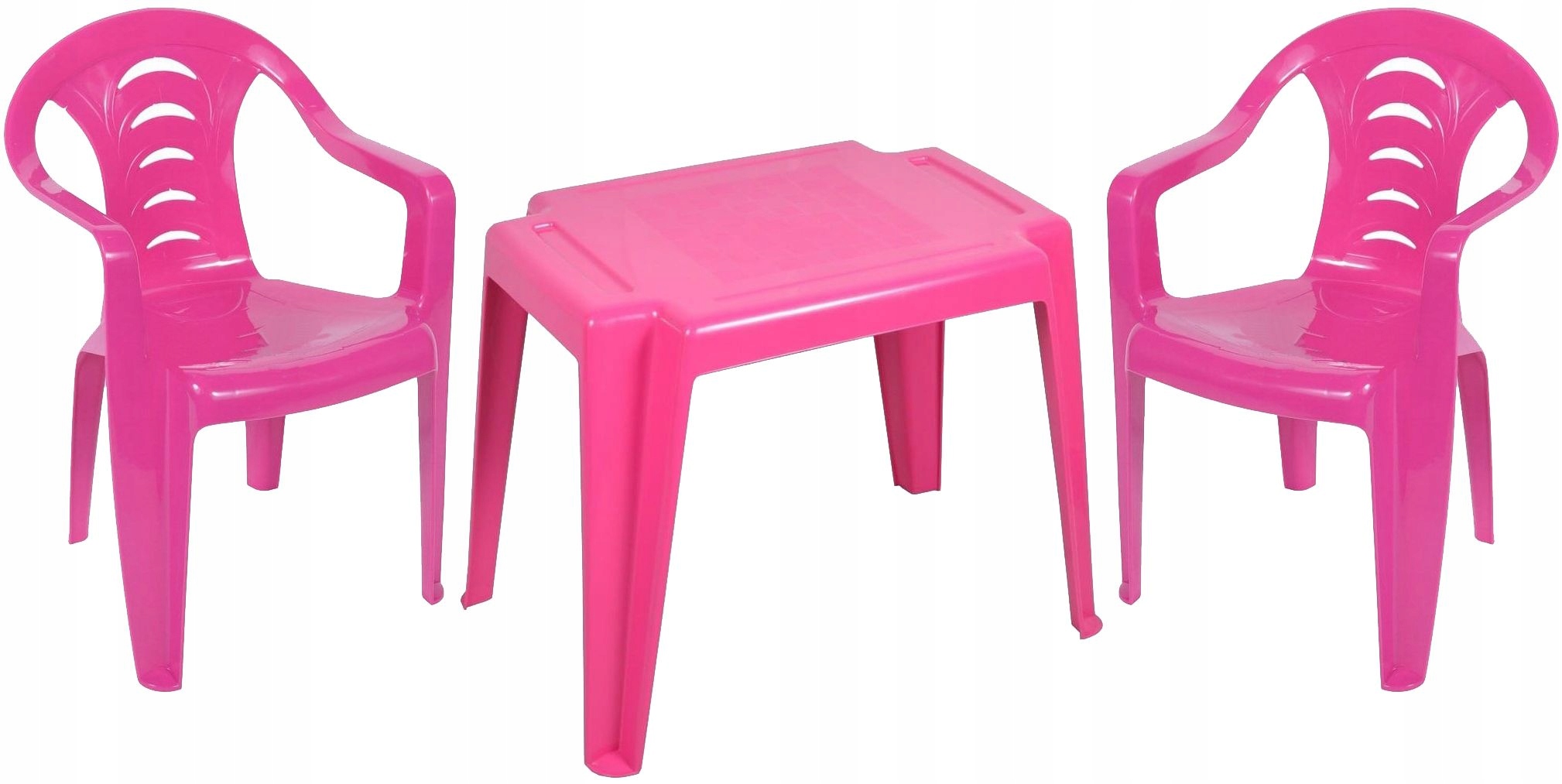 2+1 RÓŻOWY ZESTAW MEBLI DLA DZIECI STÓŁ KRZESŁO