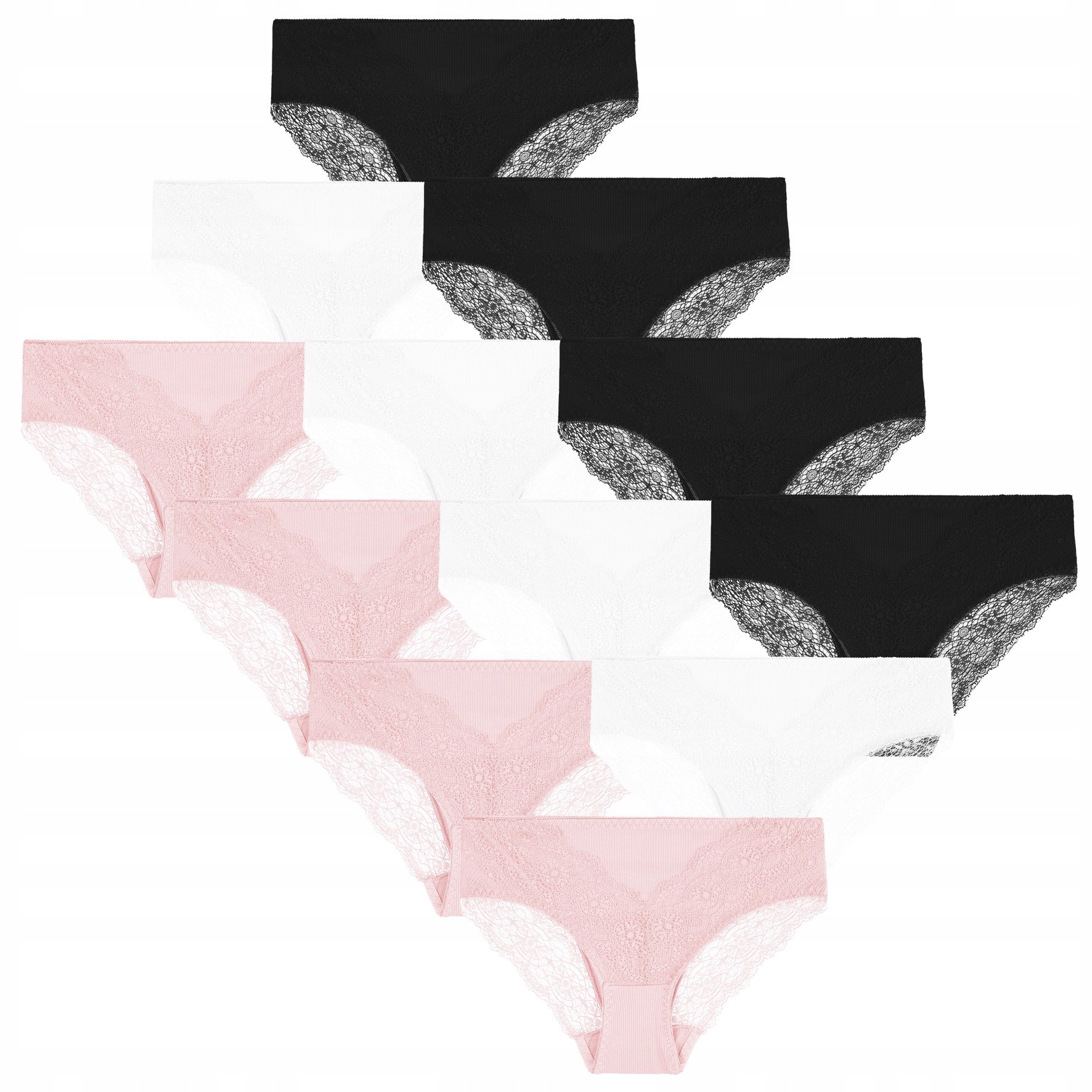 Dámské Bavlněné Kalhotky Moraj S Krajkovým Lemováním MIX 12-PACK XXL