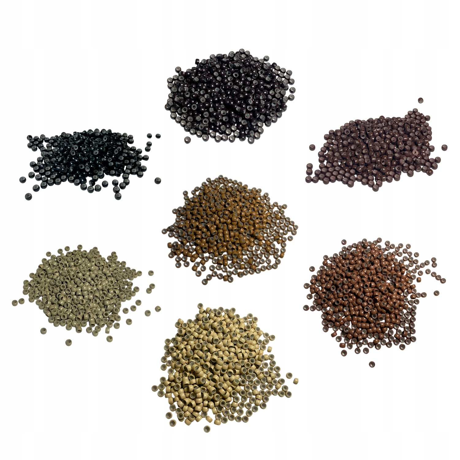 NANORINGI NANO RINGI Z SILIKONEM DO PRZEDŁUŻANIA WŁOSÓW 50 SZT KOLOROWE