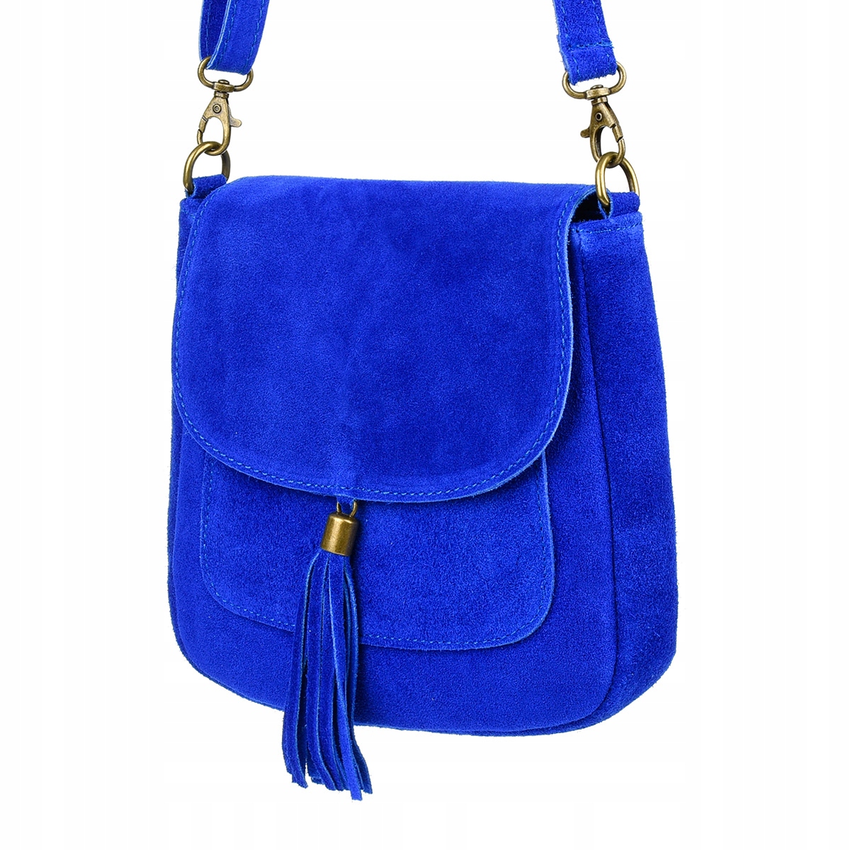 

Torebka skórzana Damska Zamszowa Listonoszka retro