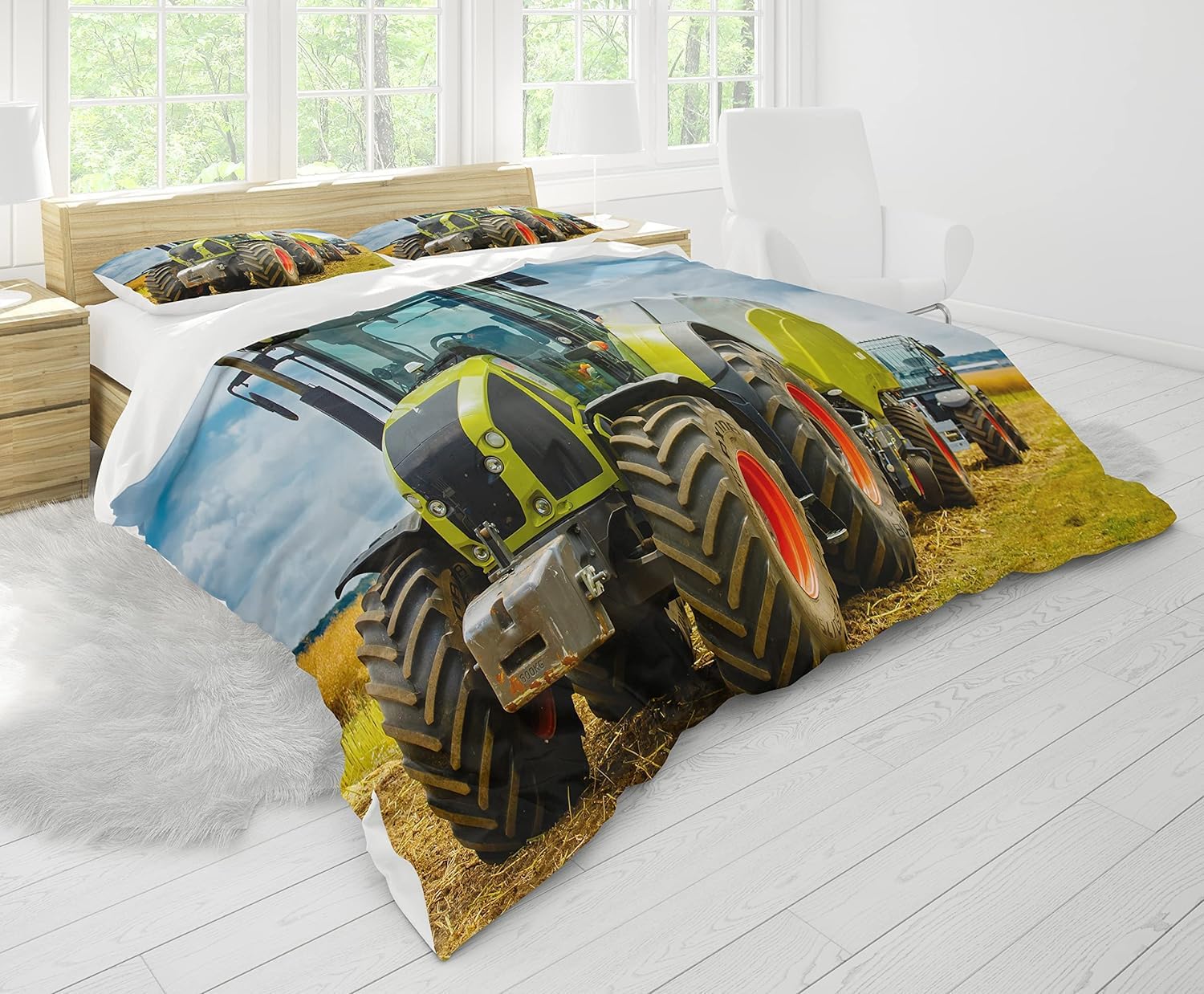 Pościel bawełniana 135x200 2 poduszki 50x75 Traktor Ciągnik Claas