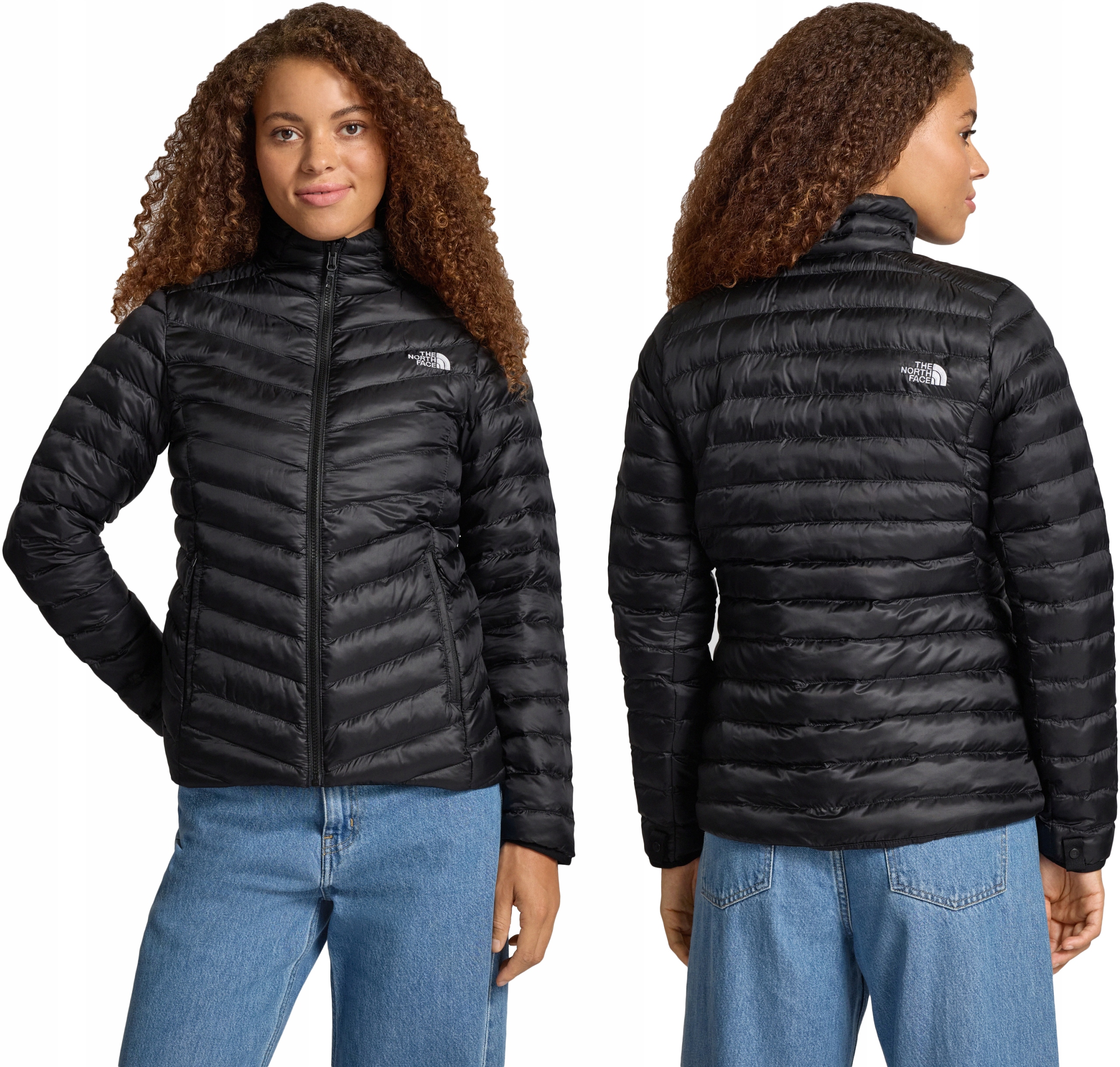 The North Face kurtka zimowa damska puchowa ocieplana pikowana czarna