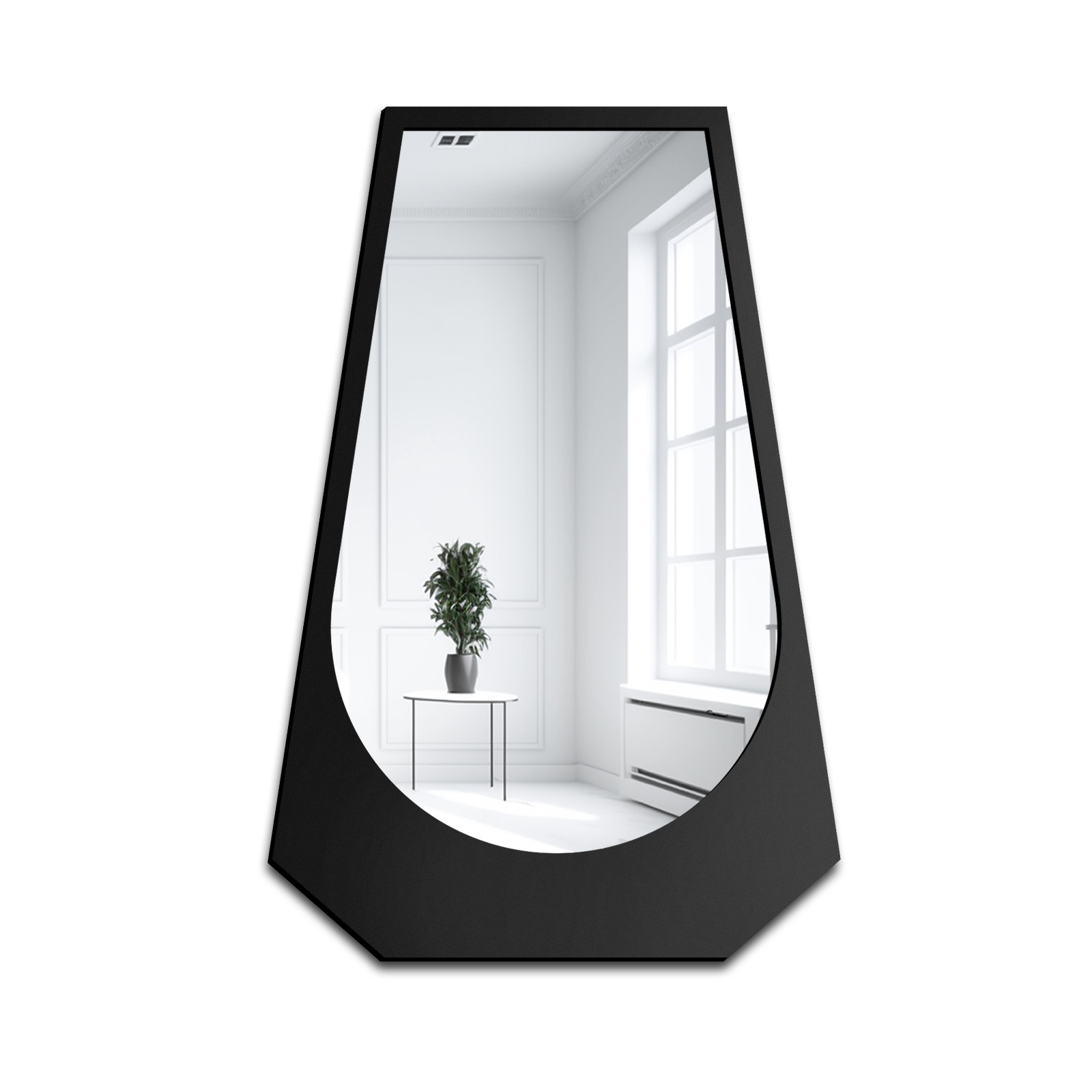 Zrcadlo v černém rámu Mdf 100x150