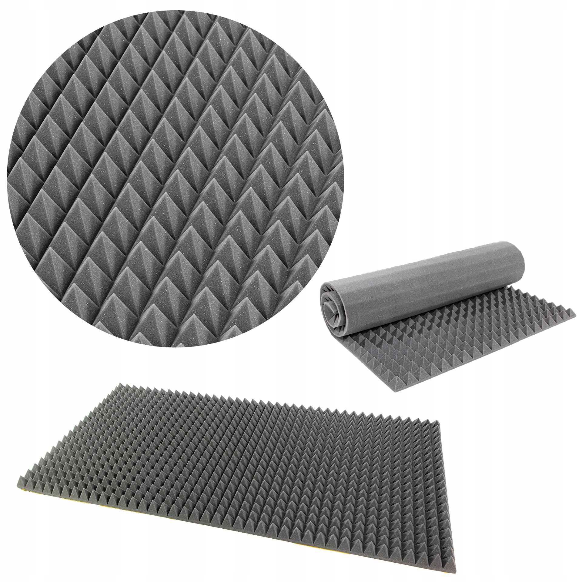 MATA AKUSTYCZNA panele PIRAMIDA 5cm 100x200cm 2m2 - Idealna do izolacji EAN (GTIN) 5903772531121