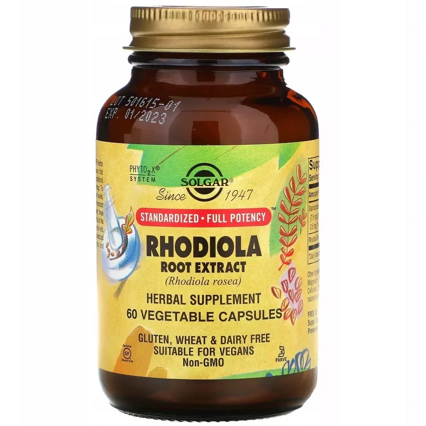 Solgar Rhodiola Root Extract Sfp 500 mg 60 kaps.