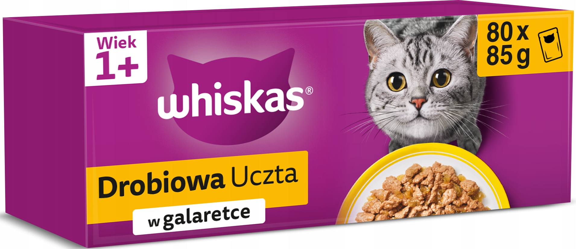 Whiskas Saszetka Galaretka Drób 80x85g