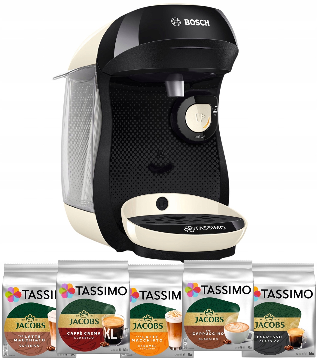 Zestaw Tassimo Ekspres kapsułkowy Bosch TAS107E zestaw kapsułek