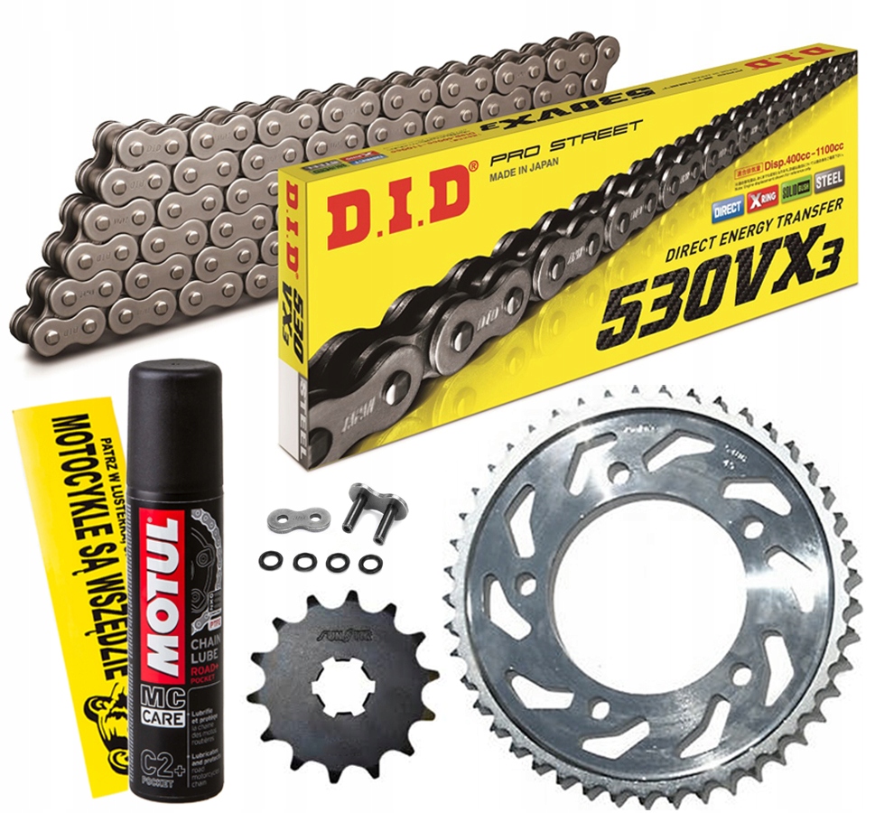 DID530VX3-108 SUNF511-15 - КОМПЛЕКТ ПРИВОДА DID + SUN SUZUKI GSX - R 750 1992-1995