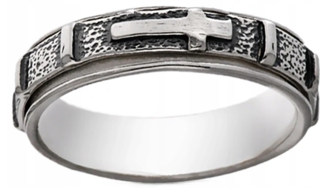 Stříbrná desítka růžence Otočná pr.925