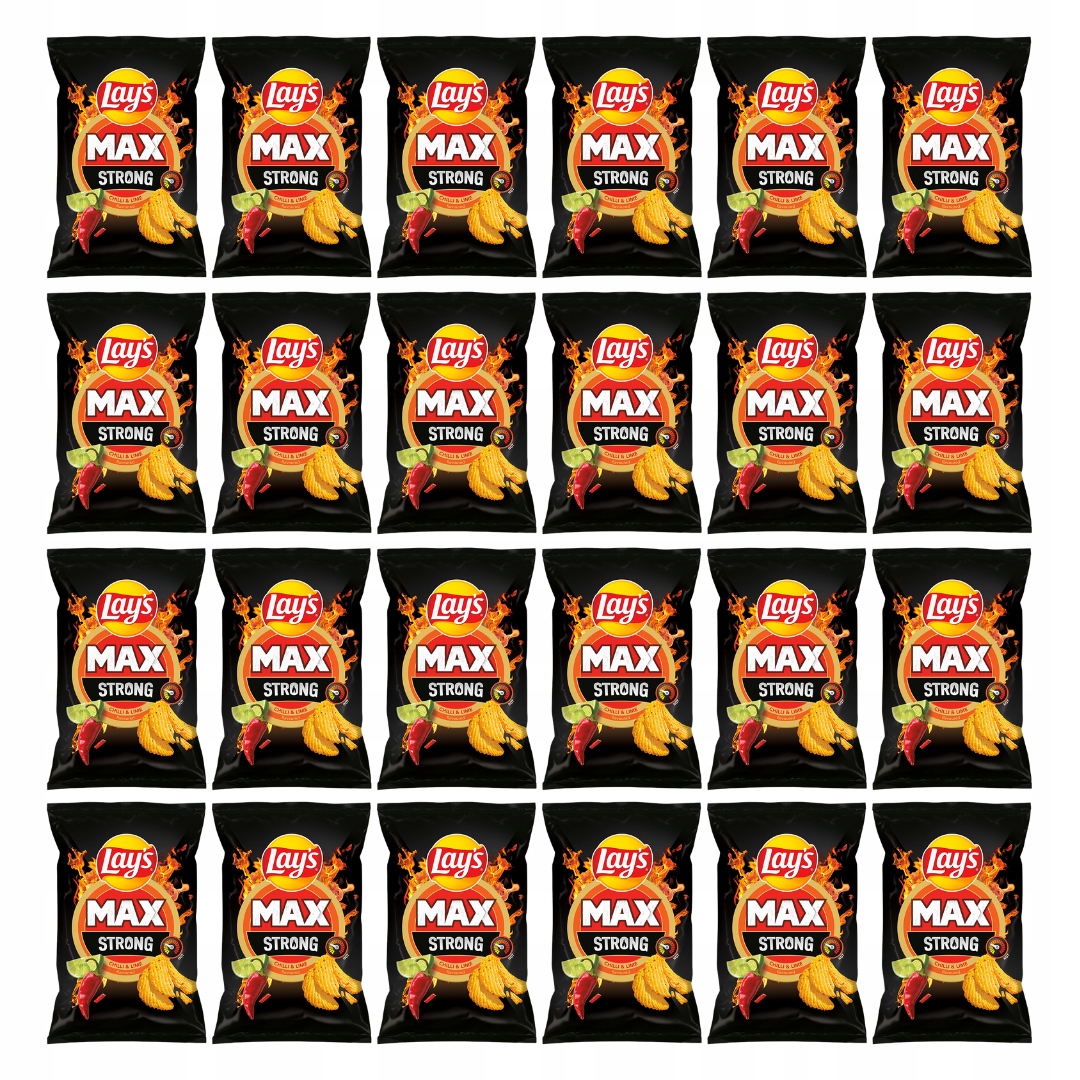 Chipsy Lay's Max Strong Lays ostre chilli i limonka 24x 120 g