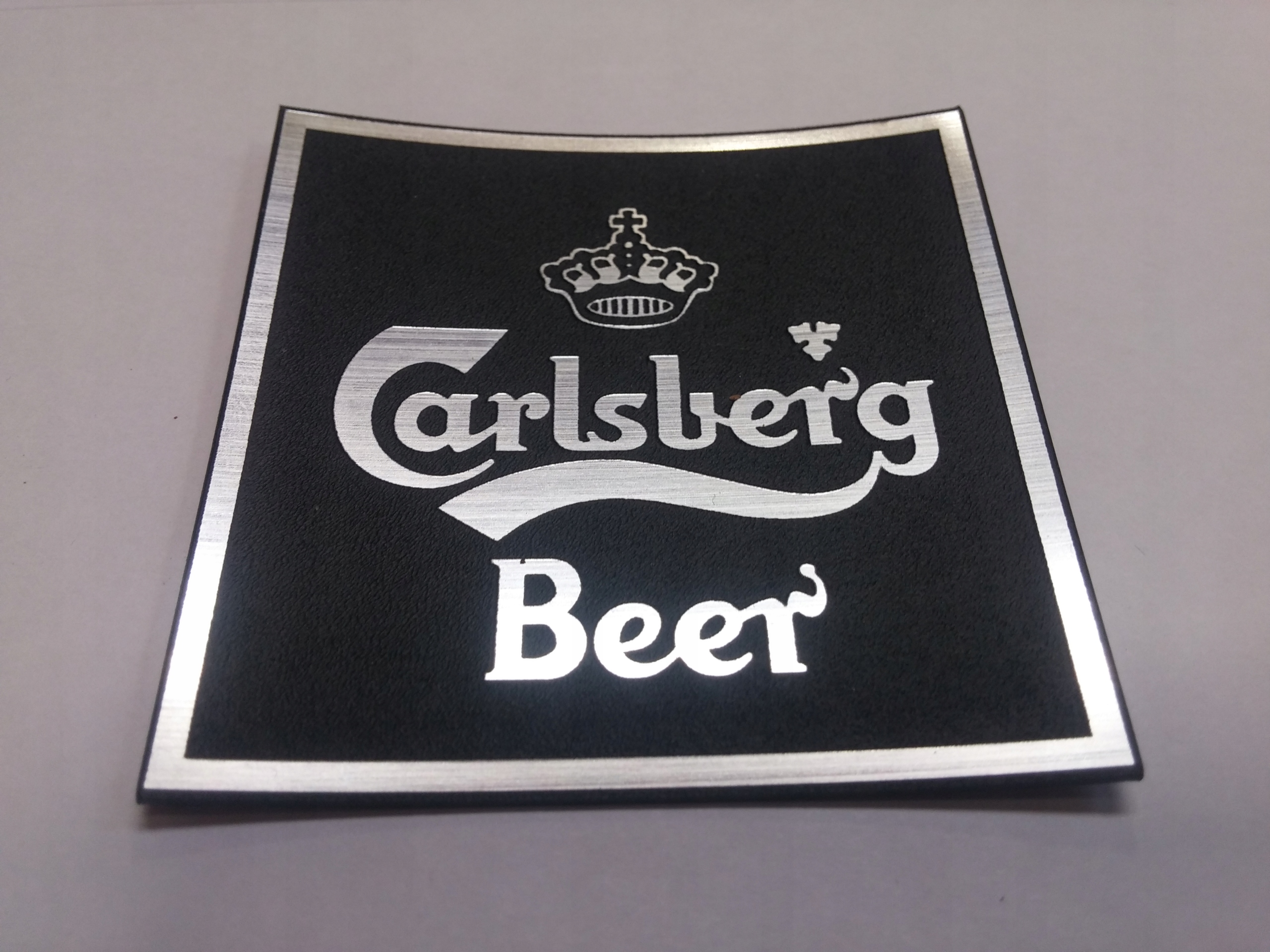 

Carlsberg naklejka emblemat logo 120x120mm*SREBRNA