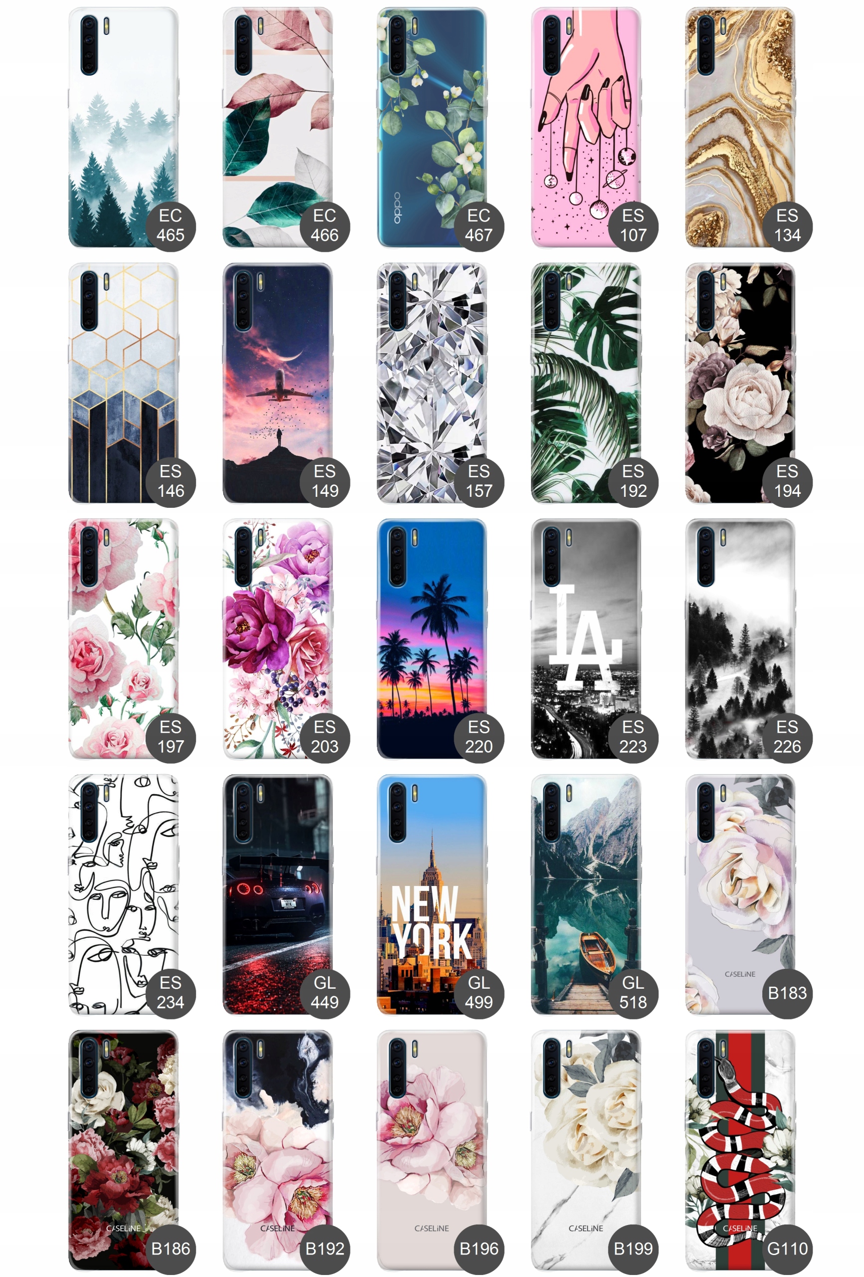 Etui do Oppo A91 case wzory guma