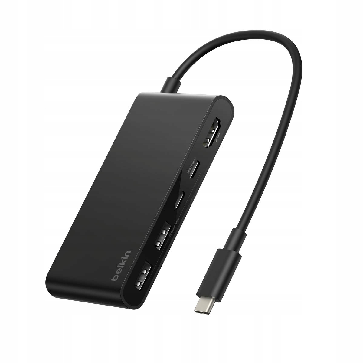 Belkin Usb-c Hub, 2 x Usb-a, 2 x Usb-c Pd 100W, Hdmi 2.0 4K, 5Gbps, černý