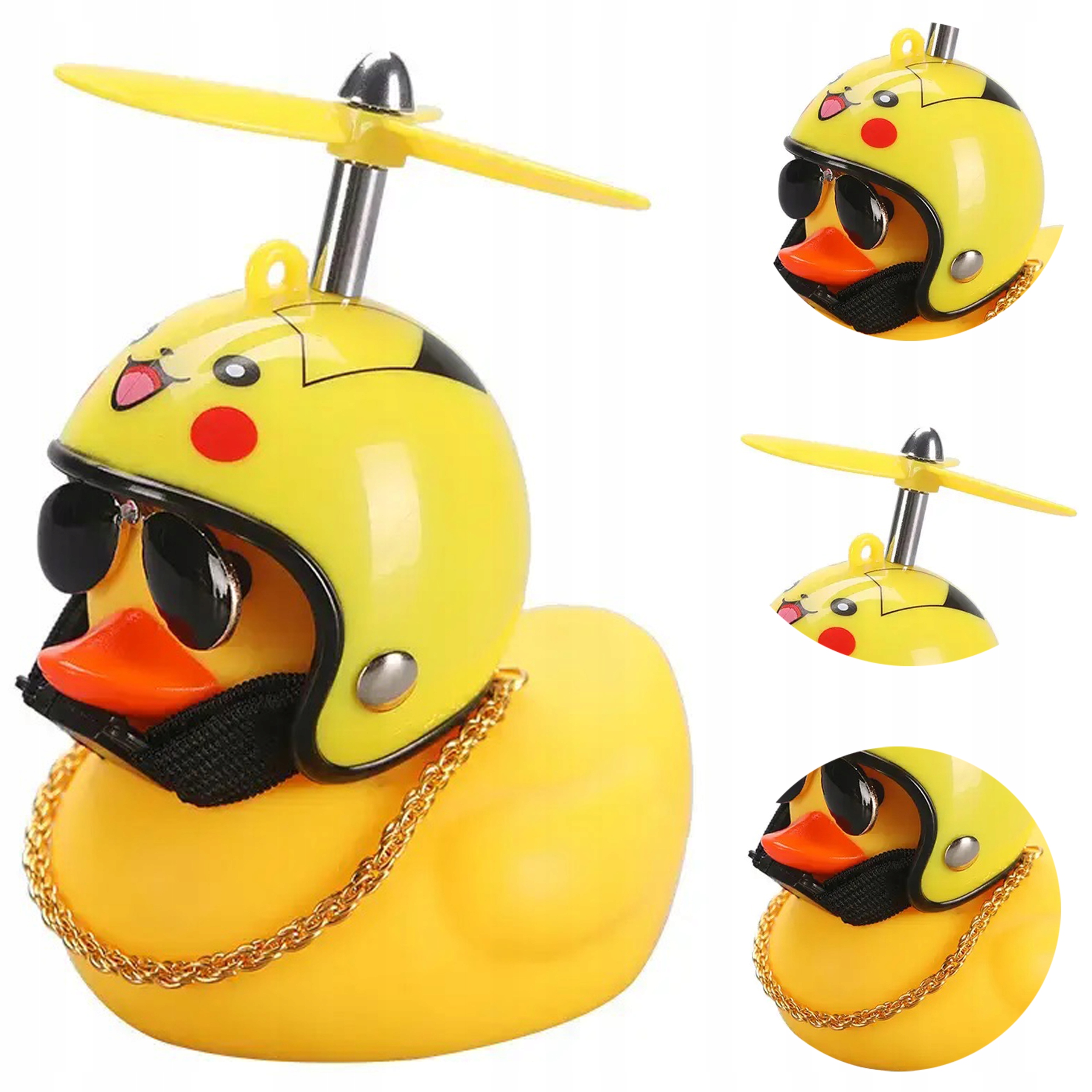 KACZKA SAMOCHODOWA ŻÓŁTA LED ZABAWNA KACZUSZKA OZDOBA PREZENT NA URODZINY