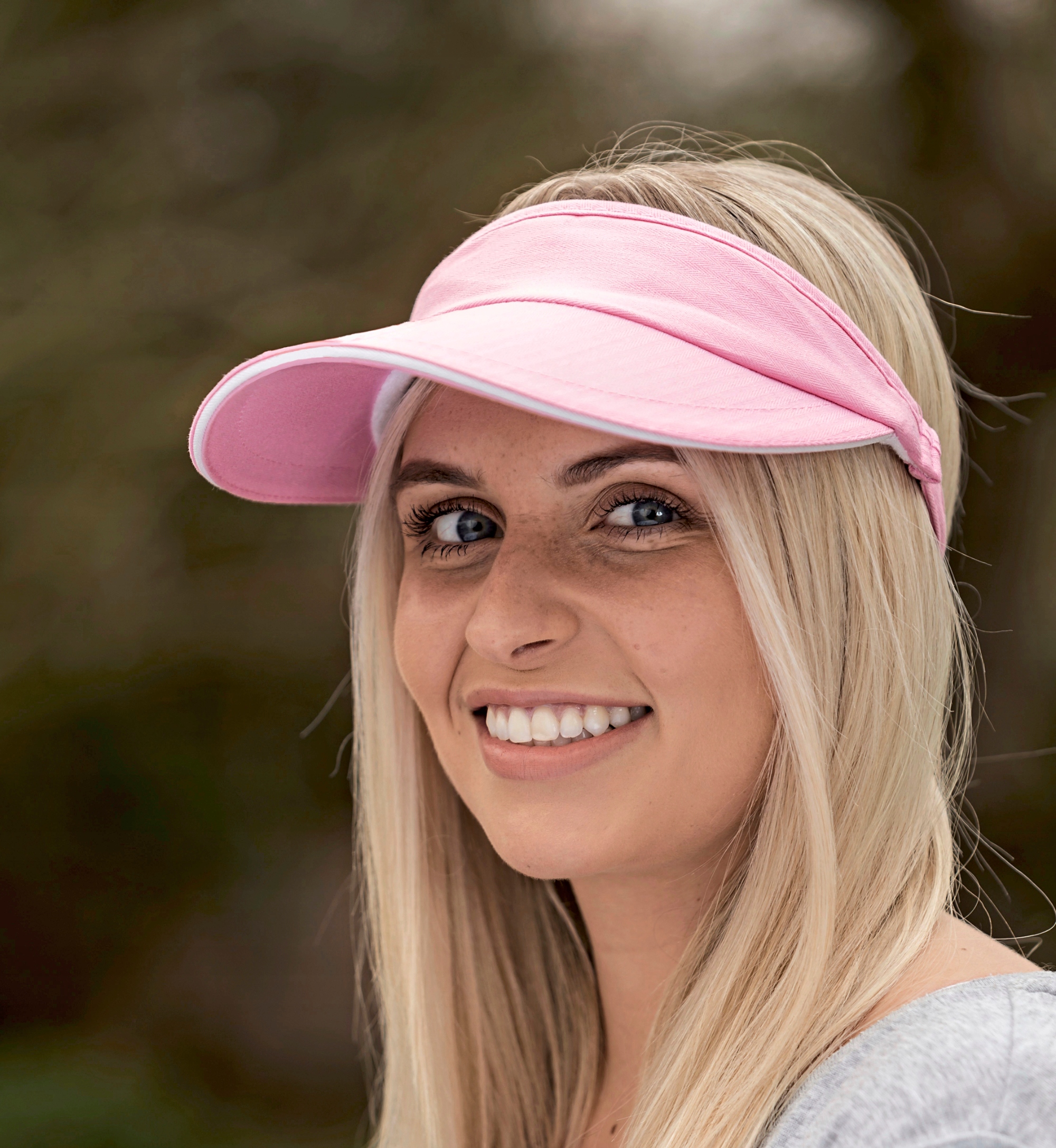 Daszek przeciwsłoneczny sportowy - jasny różowy R