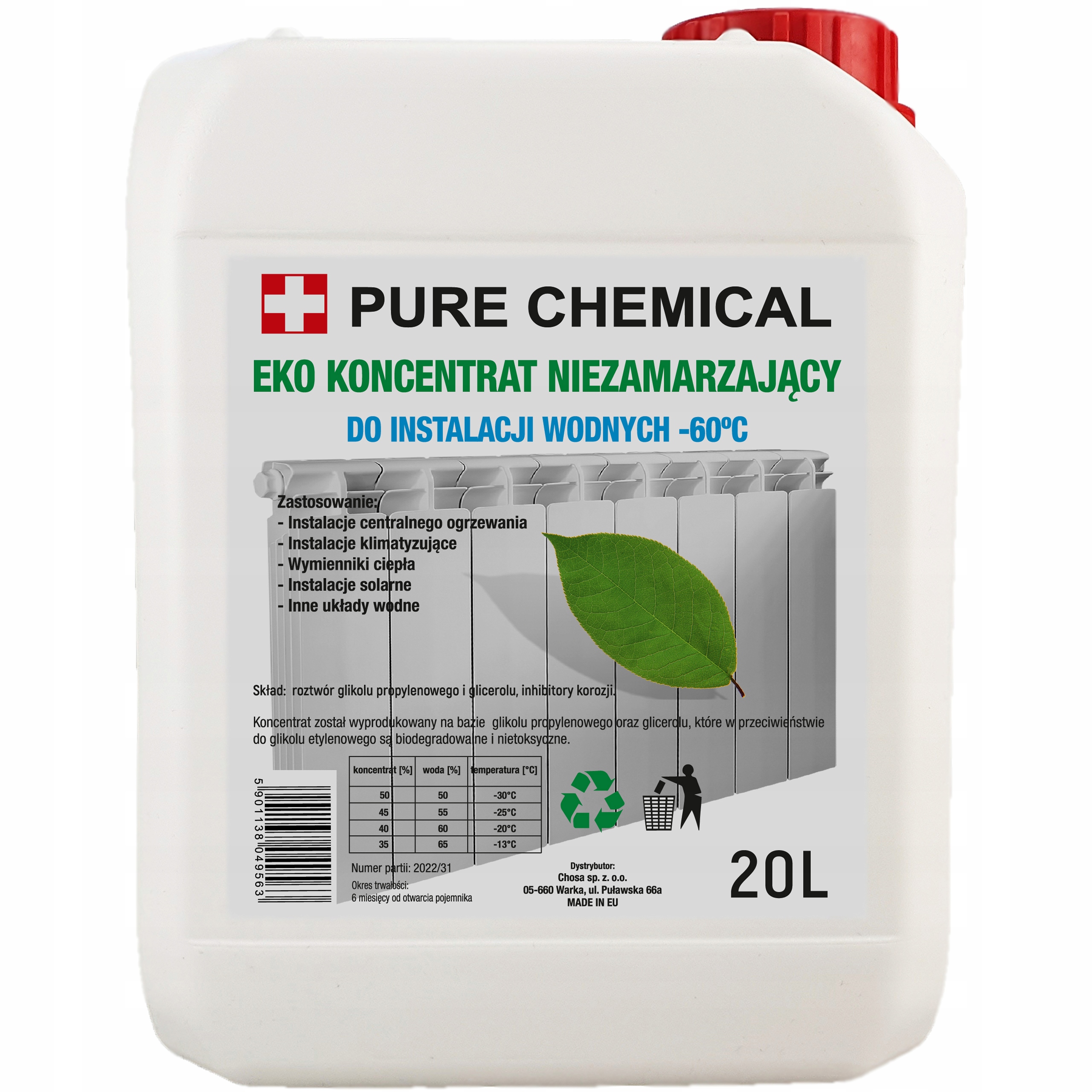 Eko Kapalina Do Chladičů Chladicí Kapalina Koncentrát 20 L