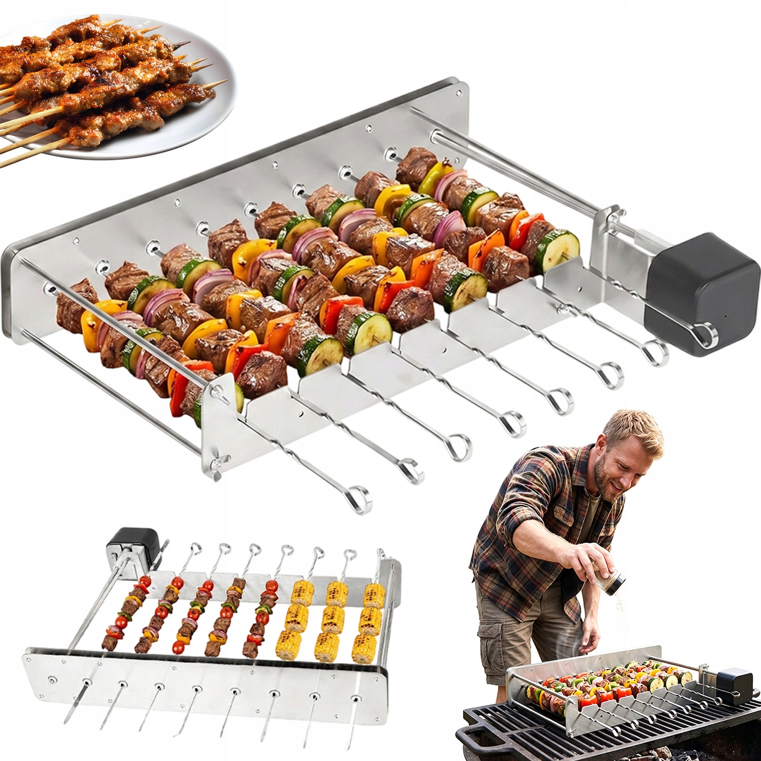 Elektrický Zahradní Elektrický Stolní Gril Automatický Přenosný