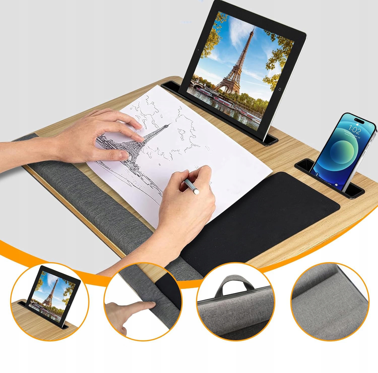 Stolik Pod Laptopa Podstawka Do Łóżka Mobilny Śniadaniowy Stojak Zgodny Bhp