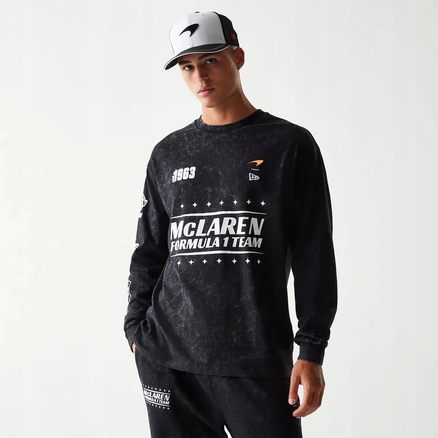 Tričko McLaren F1 New Era Washed Graphic s dlouhým rukávem r.XXL