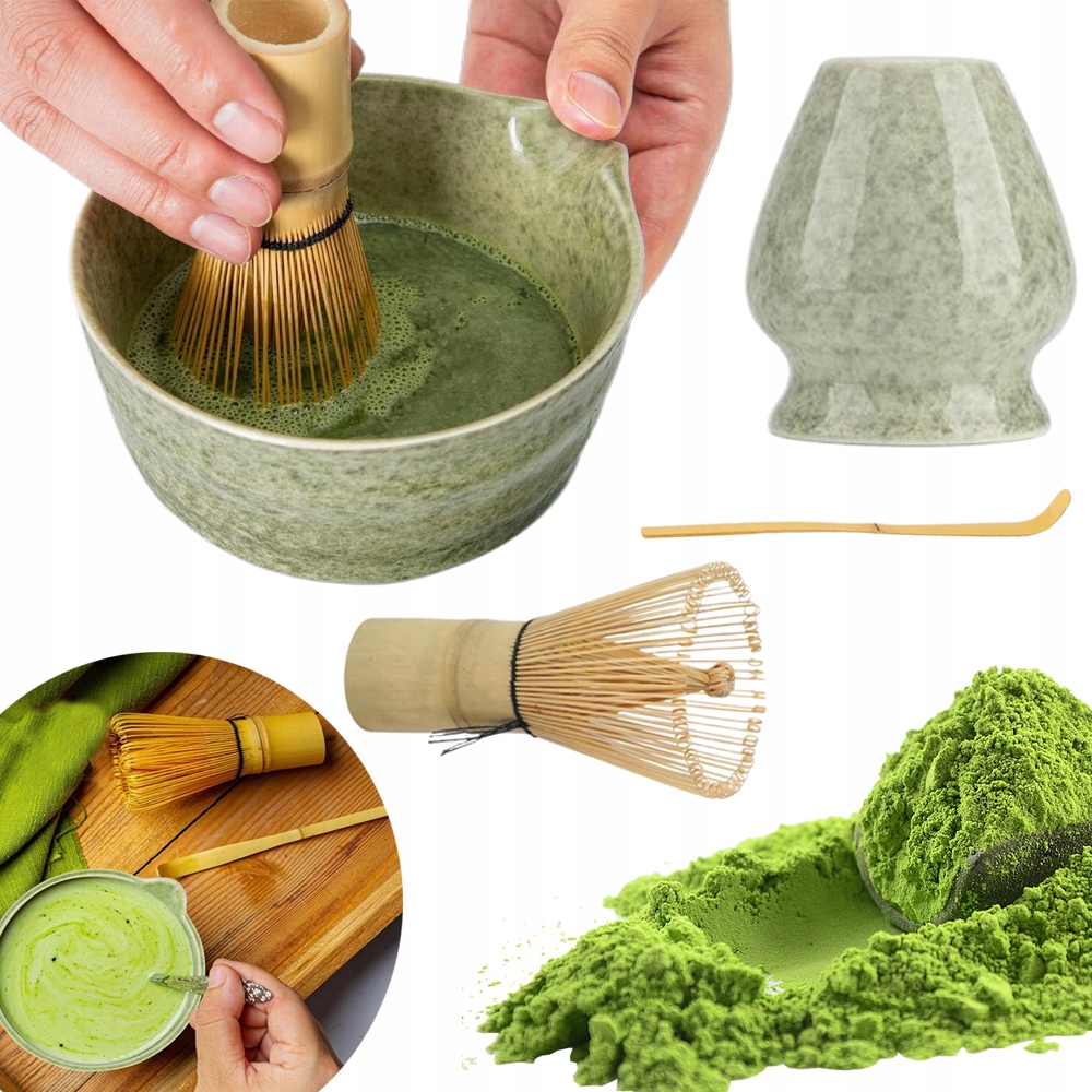 Levně Sada Na Čaj Matcha Vysoká Kvalita 4KS Pro Přípravu Čaje Matcha Bonus