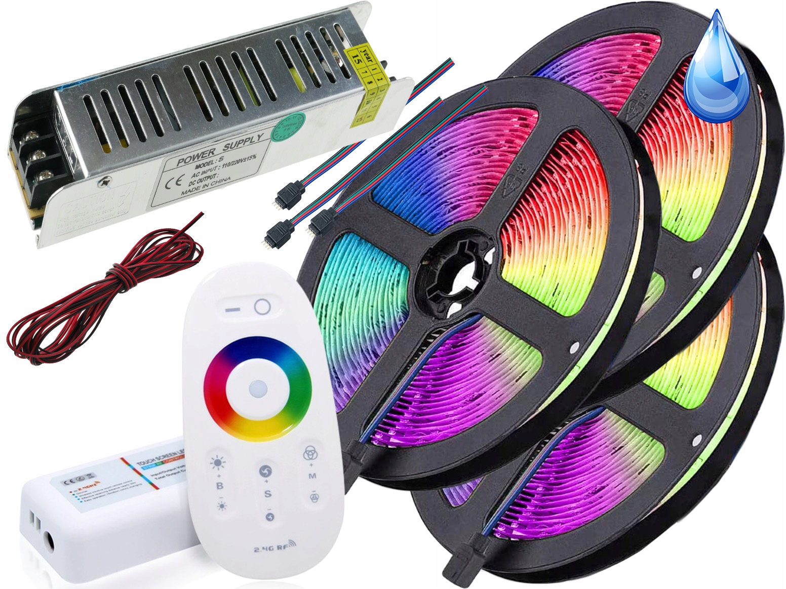 

Zestaw 900LED Taśma 15M Rgb Biały Wodoodporny IP65