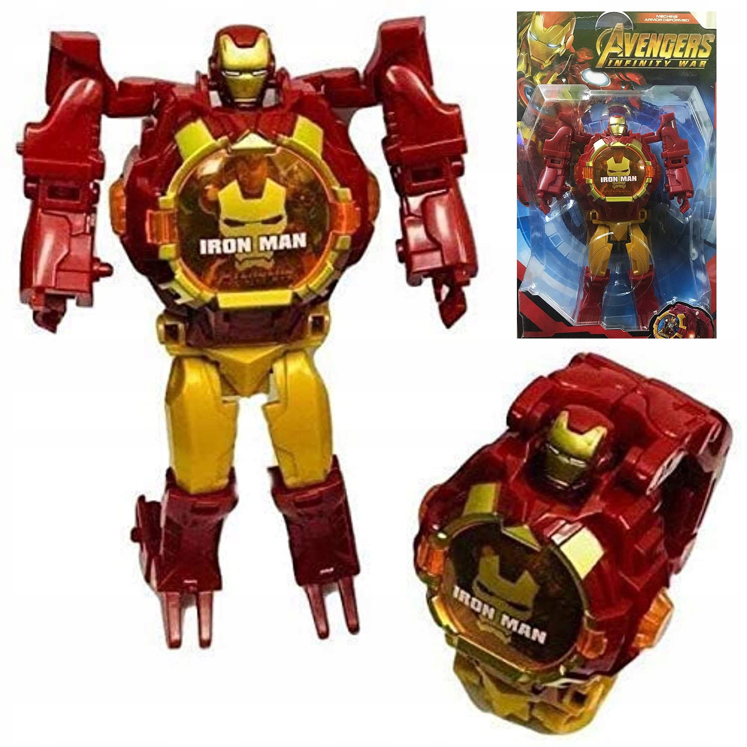 

zegarek Iron Man zegarki Robot Watch avengers 2w1