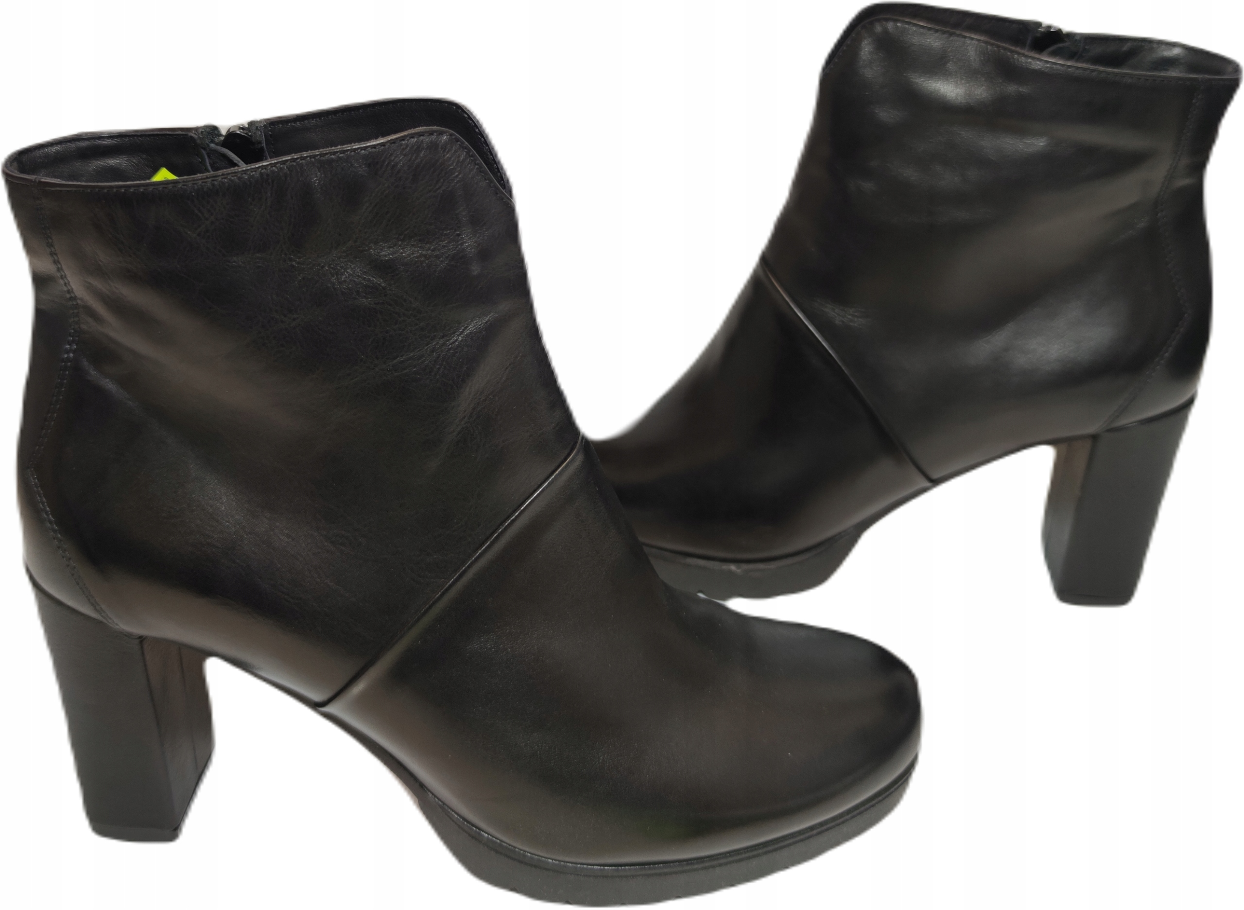 Elegantní kotníkové boty s podpatkem 7MIL 68167P telecí černé r38,5