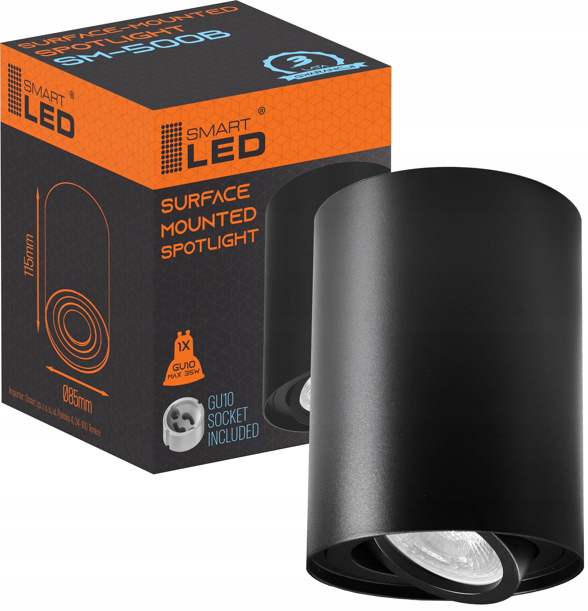 

Oprawa Natynkowa Ruchoma Spot GU10 Led