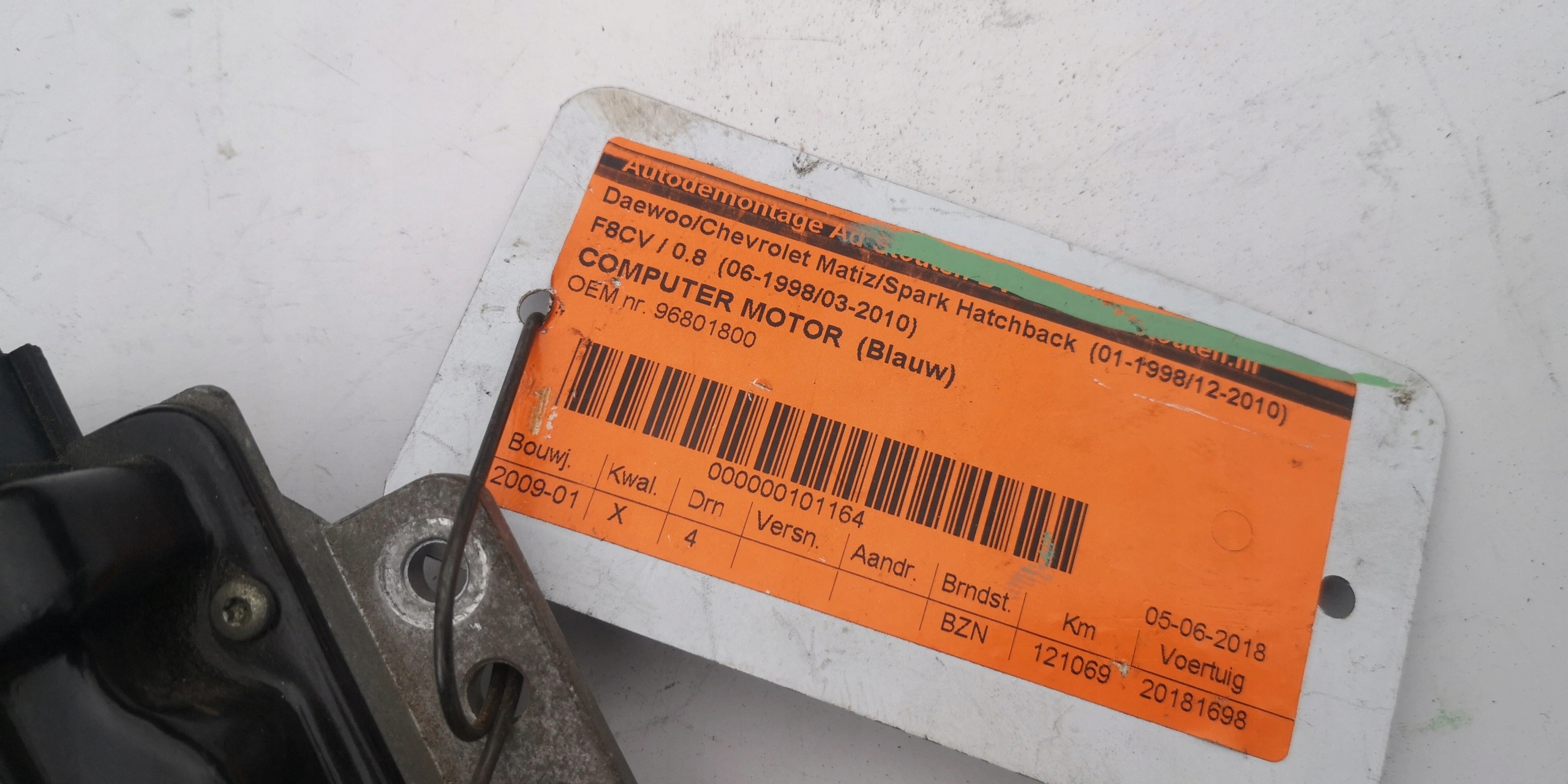 CHEVROLET SPARK 0.8B 96801800 5WY5407A computer EC