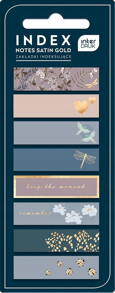 SATIN GOLD ZAKŁADKI INDEKSUJĄCE 200 karteczek 1951 EAN (GTIN) 5902277351951
