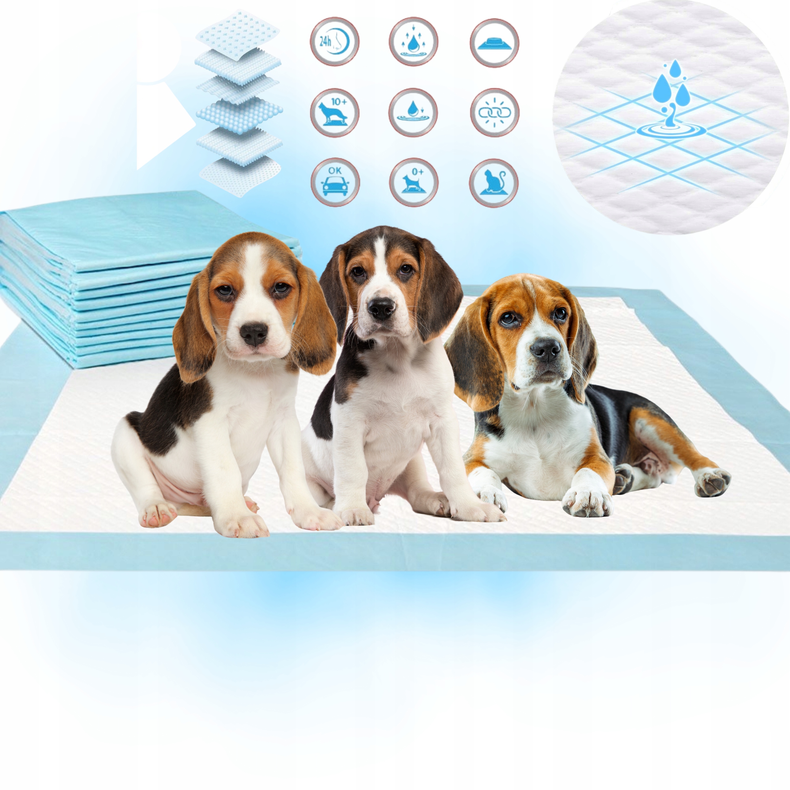 Levně Podložky Pro Psy Podložky pro psy Zvířata 60x60 400ks