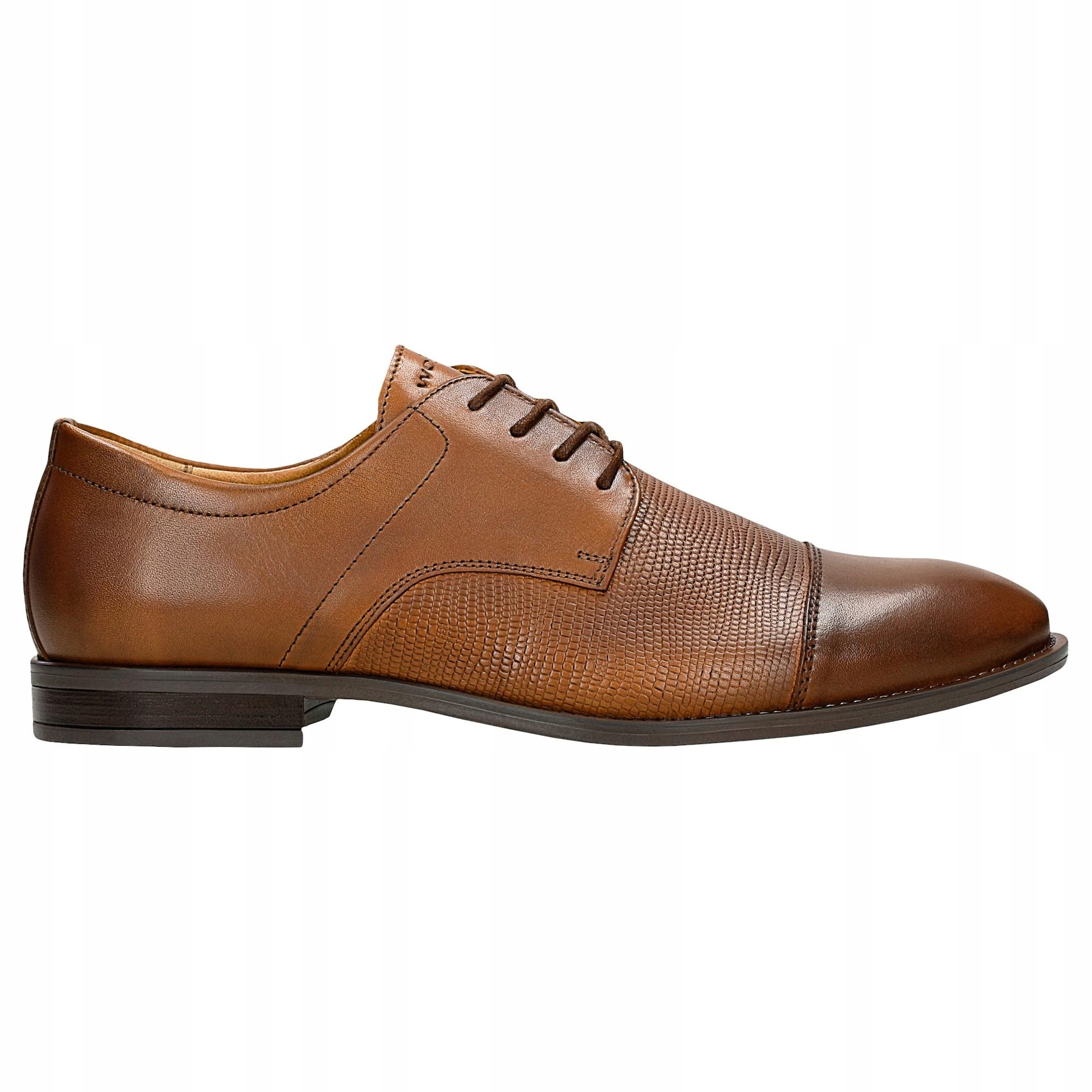 Pánské elegantní kožené polobotky v hnědé barvě Wojas vel.