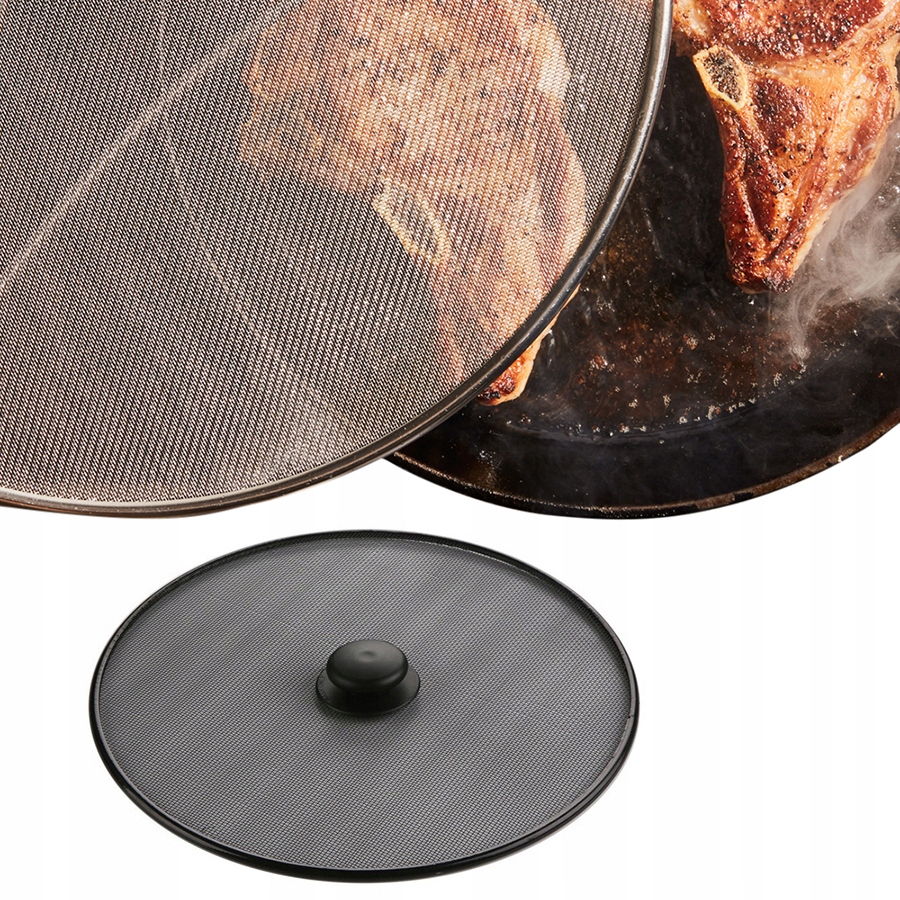 POKRYWA SIATKA NA PATELNIĘ GARNEK OCHRONNA DO SMAŻENIA OSŁONA PRZED OLEJEM Średnica 25 cm
