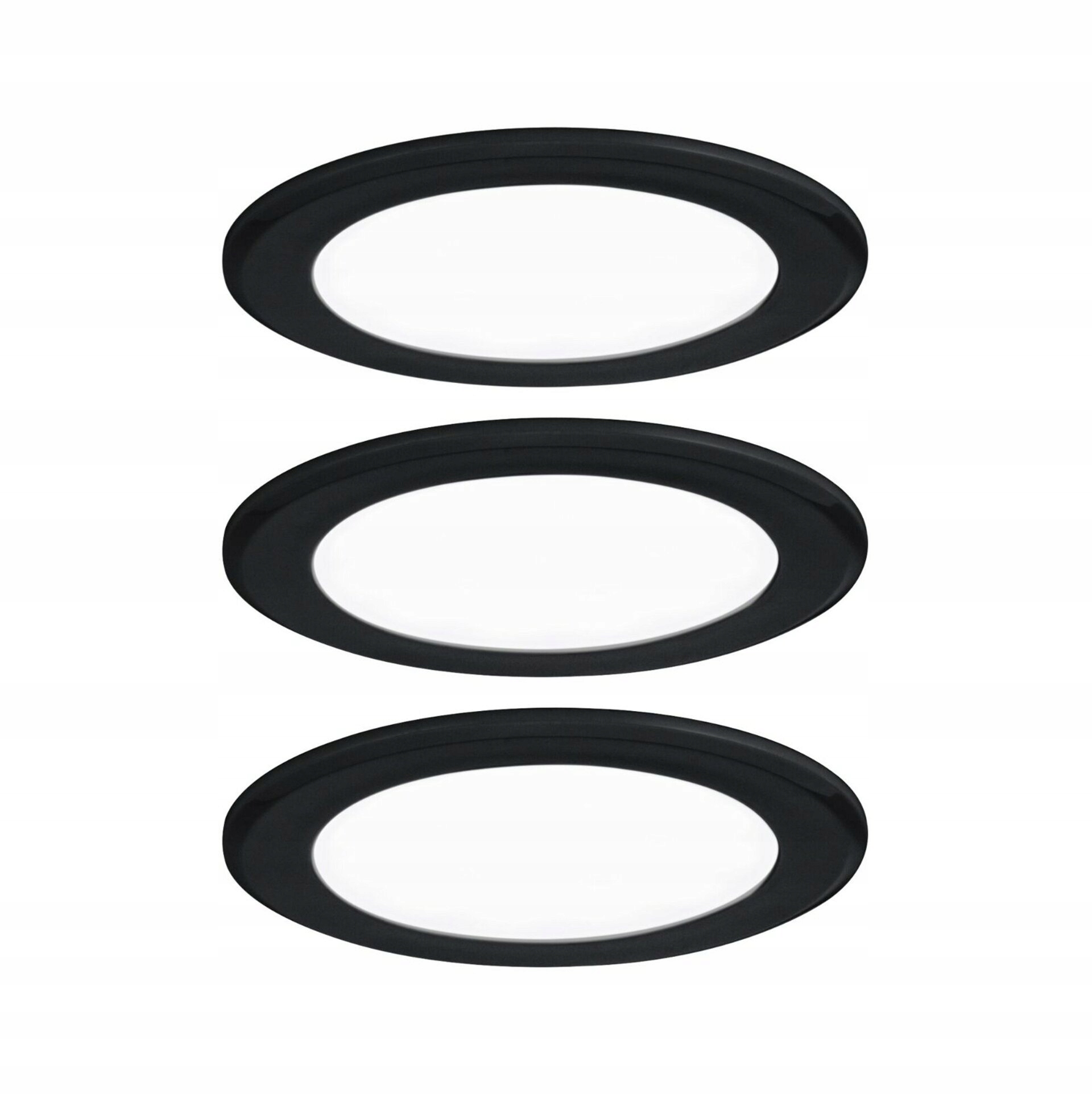 Paulmann Led vstavané svietidlá sada 3 ks, čierna mat, 4000K, 65mm, 3x2, 5W