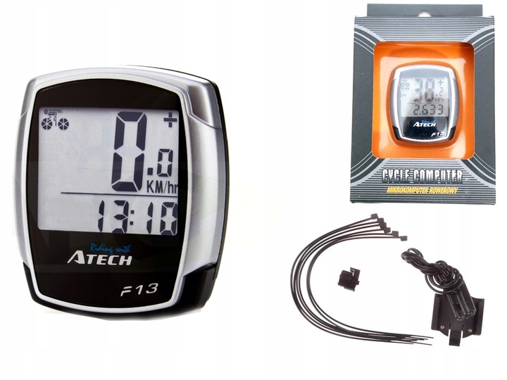 Atech TU13 13 funkcji licznik rowerowy przewodowy Rodzaj przewodowy