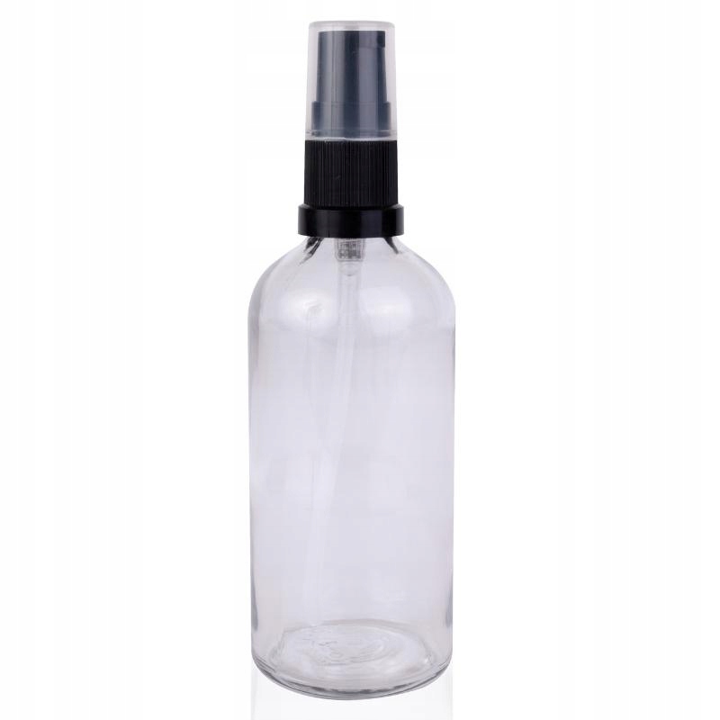 

Butelka szklana 100ml bezbarwna z pompką czarną