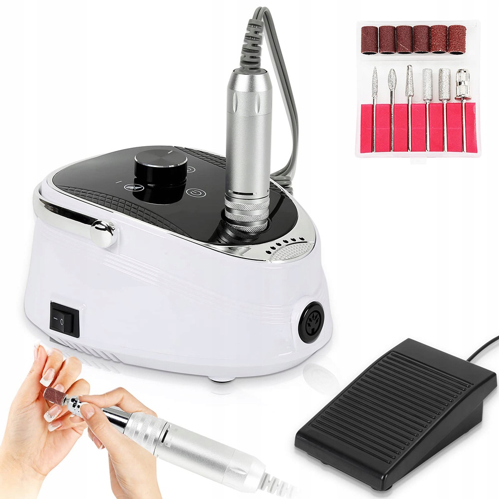 Bruska Na Nehty Manikúra Pedikúra Profesionální Sada Fréz Výkon 50 W
