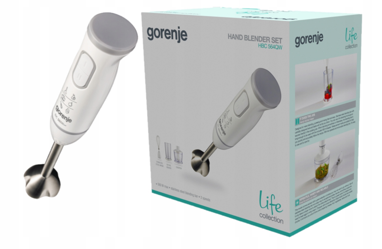 Gorenje Powerful Blender HBC564QW 560W bílý mixér na šlehání