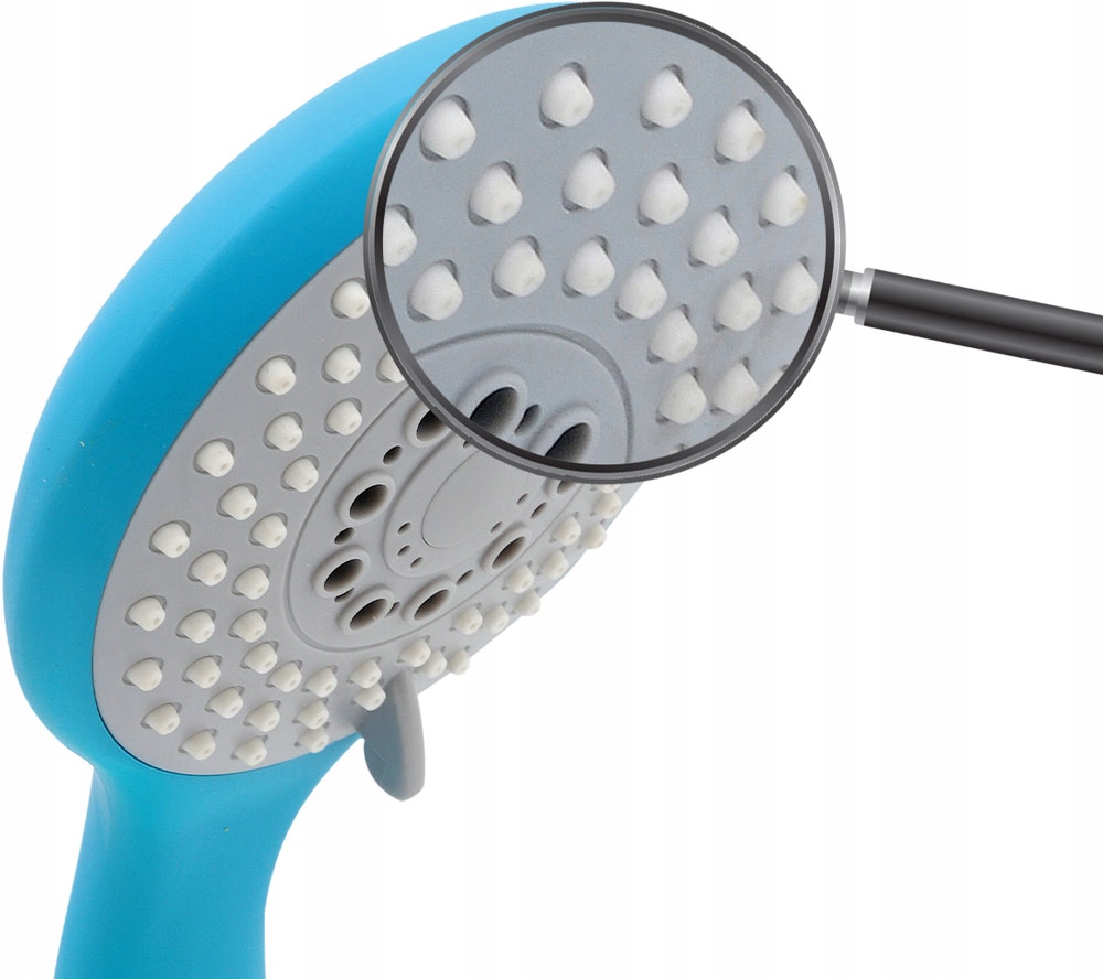 SŁUCHAWKA PRYSZNICOWA 3FUNKCYJNA NIEBIESKA PREZENT Linia SALTO