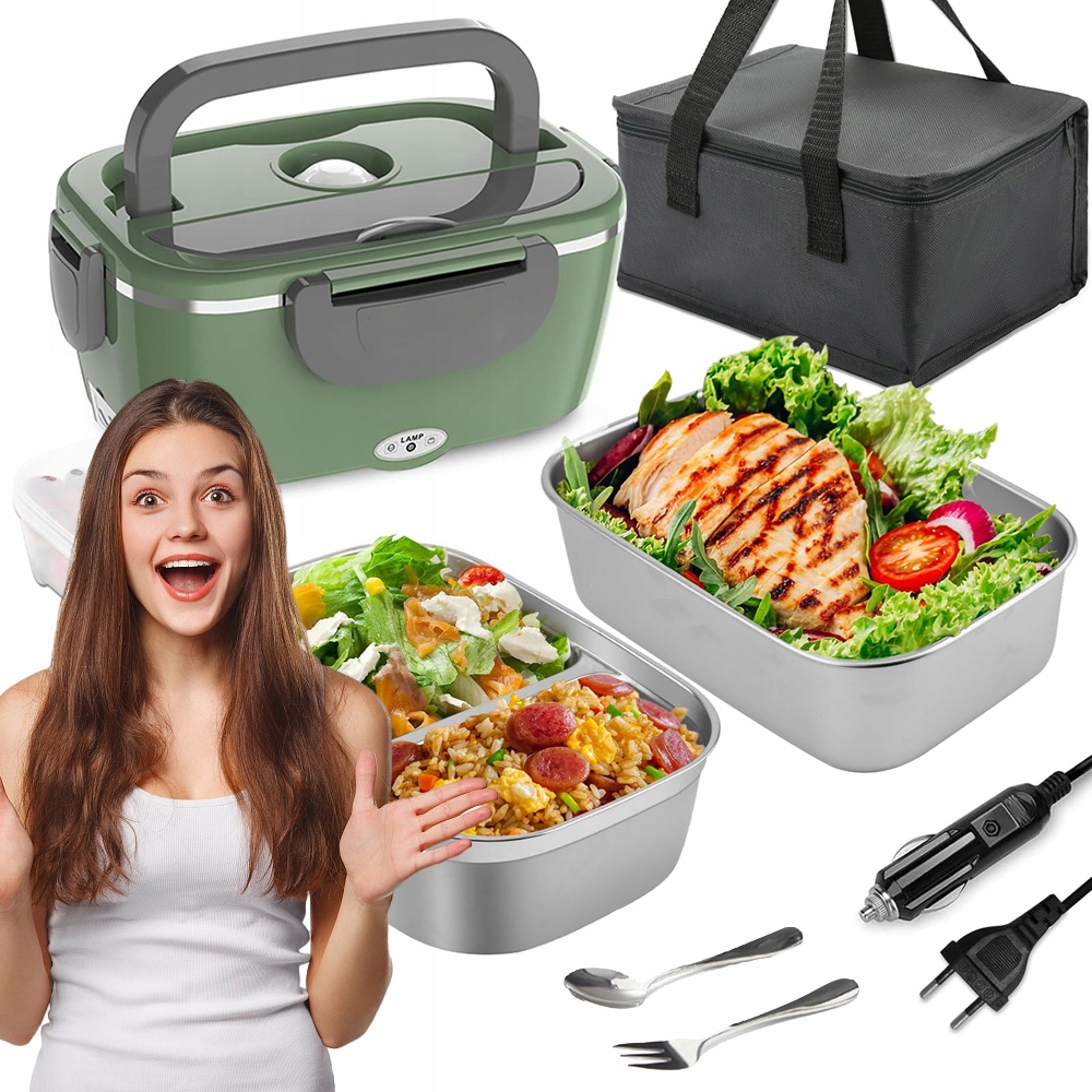Elektrický Obědový Box Nádoba Ohřívač Oběda Do Kanceláře Auta Tira 12/24V