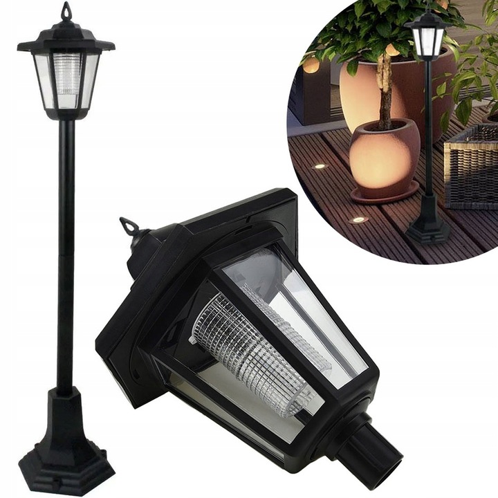 

Lampa Solarna Ogrodowa Czarna Latarnia Duża 92CM