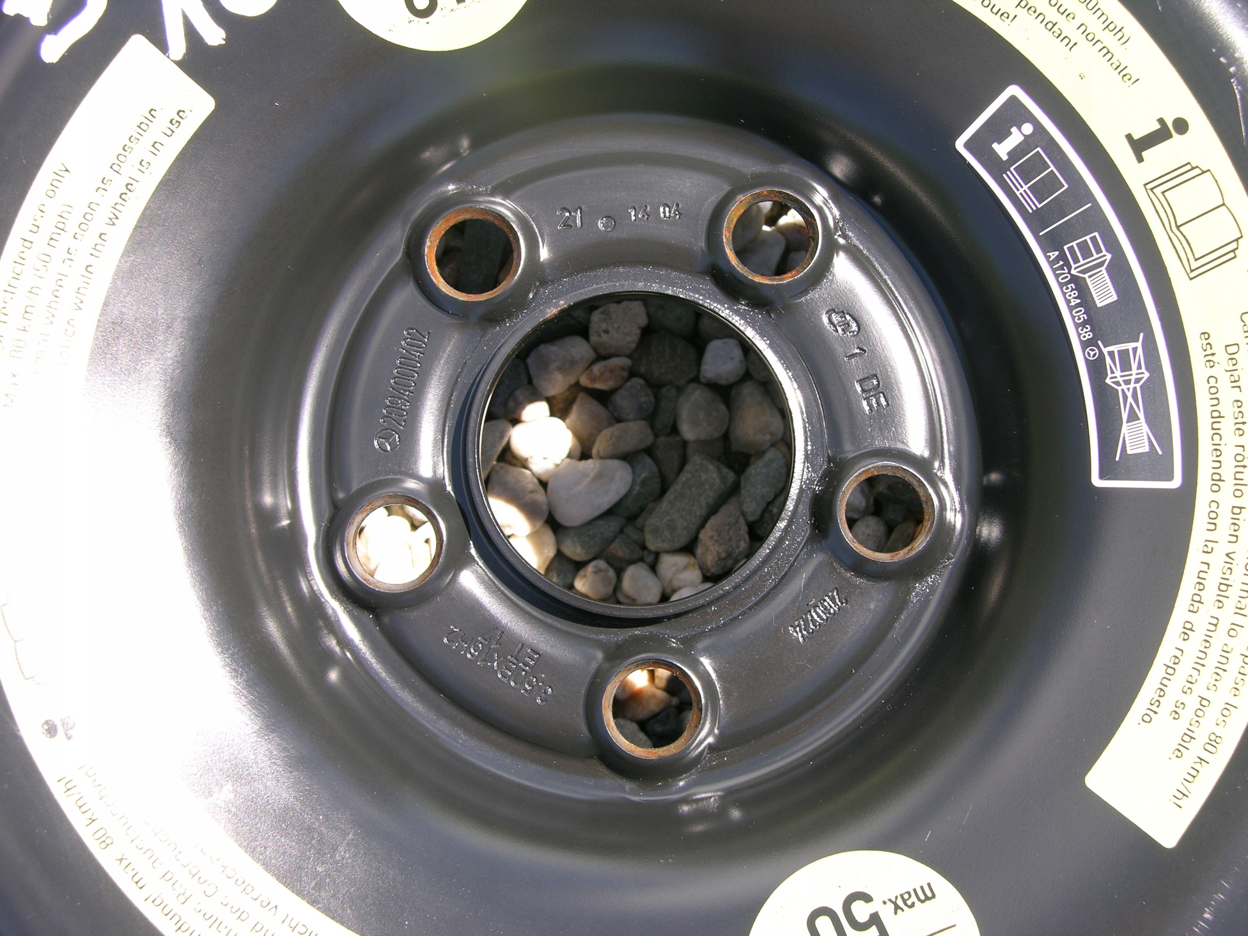 KOŁO DOJAZDOWE 5x112 R16 MERCEDES A B KLASA NOWE Rozstaw śrub 5x112