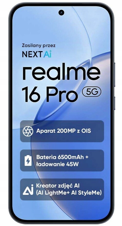 Smartphone realme 16 Pro 5G 8 Gb 512 Gb Amoled Ois Šedý Pebble Grey