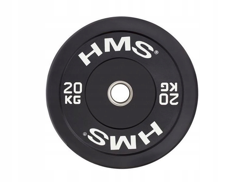 Talerz olimpijski Hms BBR20 Bumper Czarny (20 kg)
