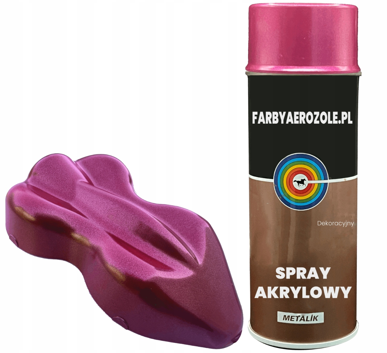 Lakier Akrylowy Metalik Dekoracyjny Spray S352 Różowy 400ml