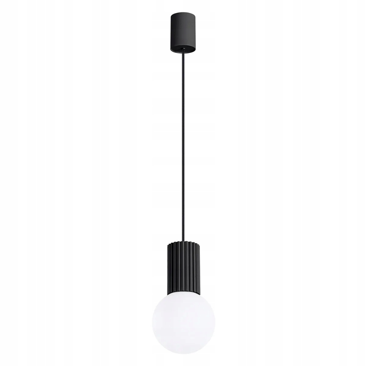 Černá závěsná lampa Halo Sollux Lighting 1xG9 moderní skleněná