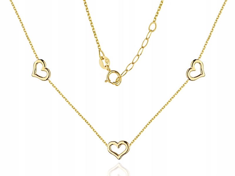 

Złoty Naszyjnik Gwiazd pr. 333 Celebrytka Serce